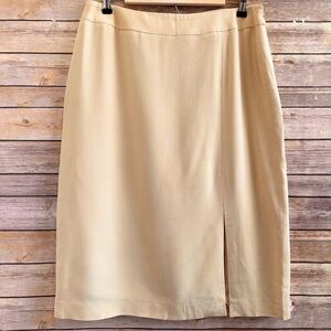 Petite Sophisticate Skirt Women’s Size 14 Cream Wool Pencil Midi Vintage NWT